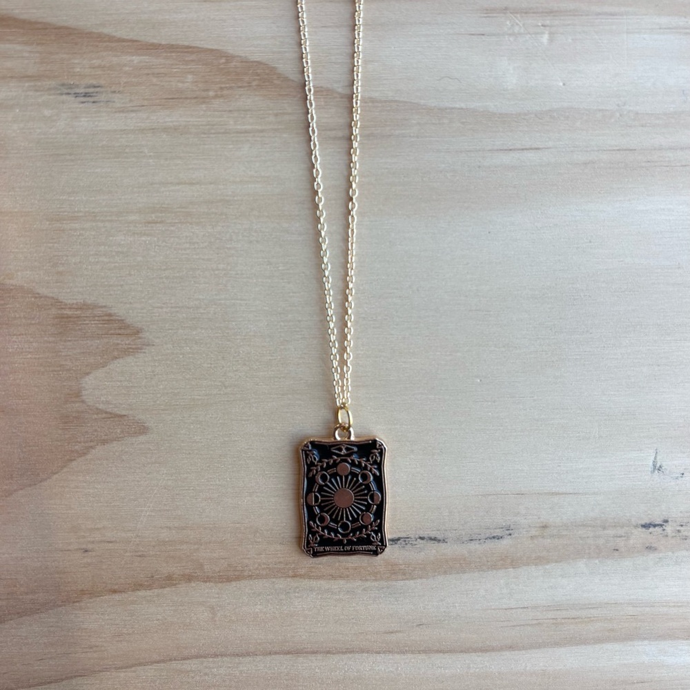 Gold and Brown Pendant Necklace